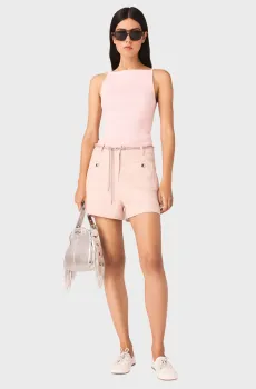 Женские розовые твидовые шорты Розовый 38 MAJE MFPSH00727_Pink