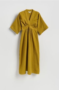 Reserved - Муслінова сукня міді - світло-оливковий - 510IY-81X