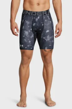 Мужские темно-серые велосипедки с узором UA HG Armour Prtd Comp Sts Серый S Under Armour 1386939-001