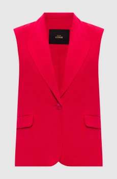 Розовый жакет с льном