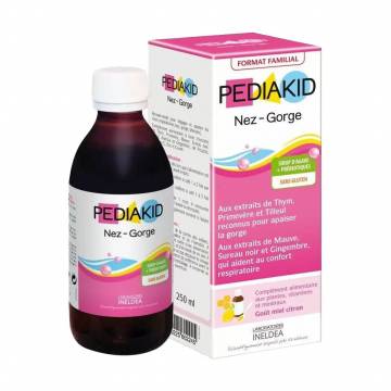 Горло-нос для детей Pediakid Nose Throat Family Size, в сиропе, 250 мл Горло-нос для детей Pediakid Nose Throat Family Size, в сиропе, 250 мл