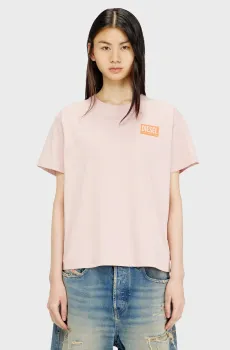 Женская розовая футболка NORMY-S6 Розовый S Diesel A21216 0QIAM