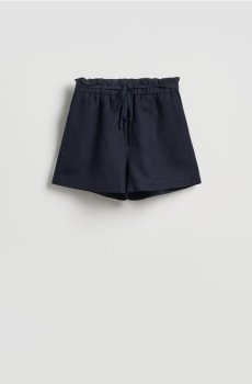Reserved - Шорти з льону та віскози - темно-синій - 486HV-59X