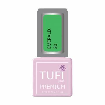 Гель-лак для ногтей Tufi profi Premium Emerald 20 Райский зеленый, 8 мл Гель-лак для ногтей Tufi profi Premium Emerald 20 Райский зеленый, 8 мл
