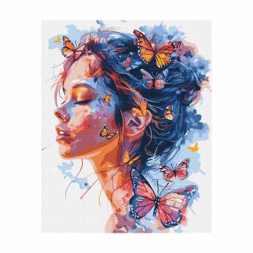 Картина по номерам Ideyka Девушка и бабочки, 40*50 см (KHO8458) Картина по номерам Ideyka Девушка и бабочки, 40*50 см (KHO8458)