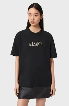 Женская черная футболка CORA ETTA Черный S AllSaints W033JE