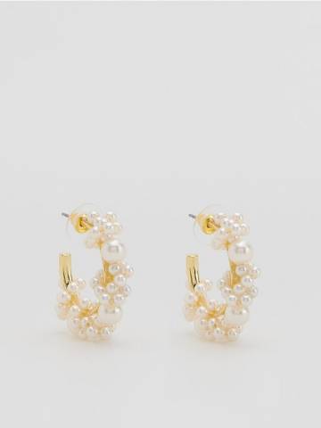 Reserved - EARRINGS - білий - 398FD-00X