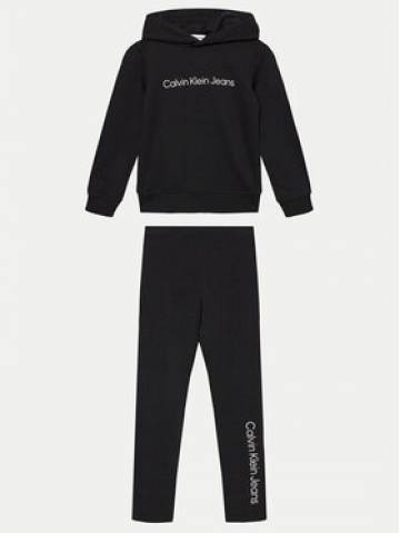 Calvin Klein Jeans Набір світшот і легінси Inst Logo IU0IU00658 M Чорний Regular Fit Calvin Klein Jeans Набір світшот і легінси Inst Logo IU0IU00658 M Чорний Regular Fit