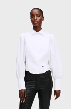 Женская белая рубашка FASHION POPLIN SHIRT Белый 44 Karl Lagerfeld A1W11016