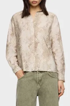 Женская бежевая рубашка с узором Бежевый L Bimba Y Lola 252BR2019.11025