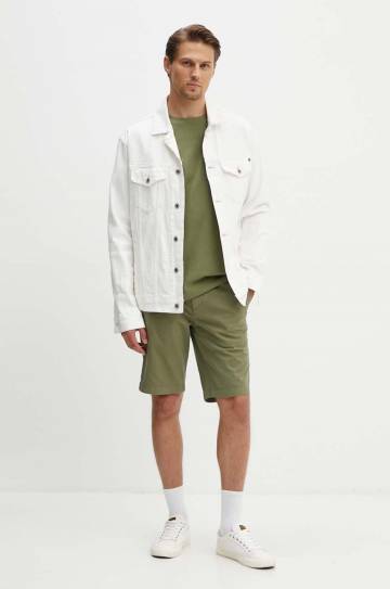 Хлопковая футболка G-Star Raw цвет зелёный однотонный Хлопковая футболка G-Star Raw цвет зелёный однотонный