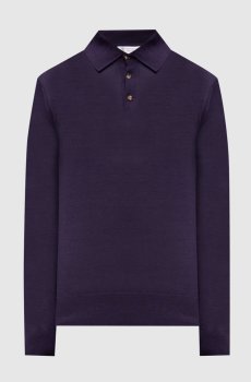 Фиолетовое поло с шелком