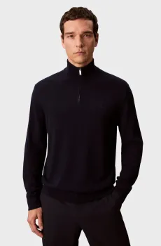 Мужская темно-синяя шерстяная кофта MERINO Синий XL Calvin Klein LV04LD318G