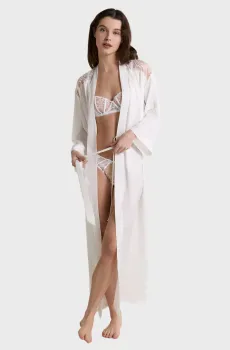 Женский белый пеньюар MASCARADE Белый L Etam 6557716