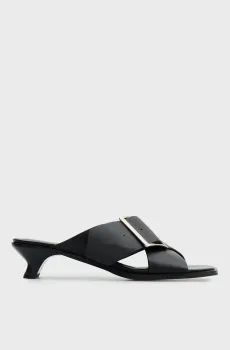 Женские черные кожаные мюли Salerno Черный 36 PRPY PRSDS26213W