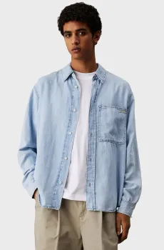 Мужская голубая джинсовая рубашка REGULAR Голубой XL Calvin Klein Jeans J30J327508