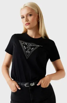 Женская черная футболка Черный S Guess W5BI18.I3Z14;JBLK