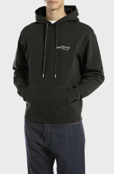 Мужское черное худи Черный M Replay M3185 .000.23040P