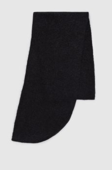 Черный шарф-капюшон с шерстью альпаки