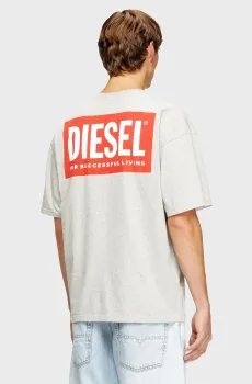 Мужская светло-серая футболка T-BOXT-BISK Серый XXL Diesel A20036 0EPCA