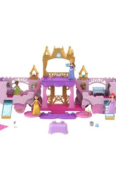 Игровой набор Disney Карета-замок с мини-куклой Аврора 2 в 1, 13*40*26 см, от 3 лет, 19 деталей (HWX17)