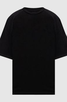 Черная футболка с вышивкой логотипа