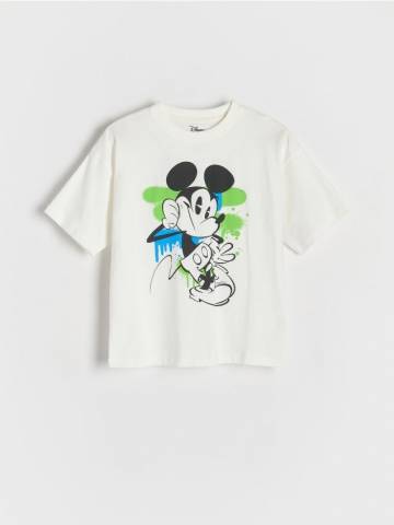 Reserved - Бавовняна футболка Mickey Mouse - кремовий - 103CJ-01X Reserved - Бавовняна футболка Mickey Mouse - кремовий - 103CJ-01X