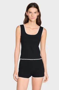 Женская черная майка Черный L Sandro SFPTS01749_Black