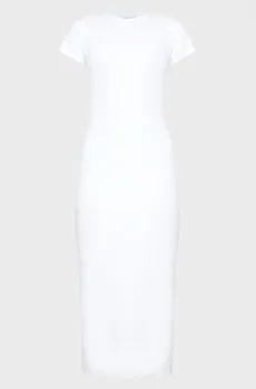 Женское белое платье Q-NOVA MIDI DRESS SS Белый XS Calvin Klein K20K206537