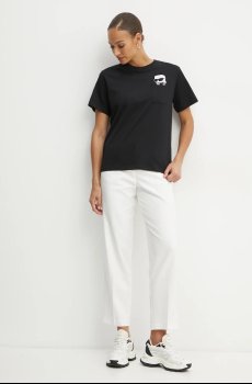 Хлопковая футболка Karl Lagerfeld IKON