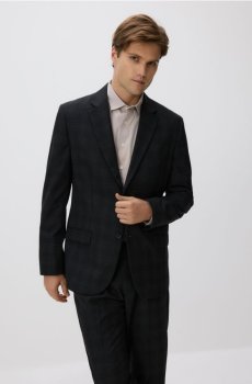 Reserved - Картатий блейзер slim fit - чорний - 023GK-99P