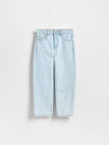 Reserved - Прямі джинси з вишивкою - синій - 718CV-05J