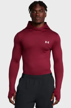 Мужское бордовое худи UA CG Elite Scuba Hdy Бордовый XL Under Armour 1386944-625