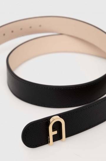 Кожаный ремень Furla женский цвет чёрный Кожаный ремень Furla женский цвет чёрный