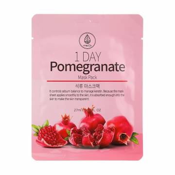 Тканевая маска для лица Med B 1 Day Pomegranate Mask Pack с экстрактом граната, 27 мл Тканевая маска для лица Med B 1 Day Pomegranate Mask Pack с экстрактом граната, 27 мл