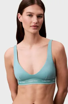 Женский мятный лиф от купальника LONGLINE TRIANGLE Ментоловый XL Calvin Klein KW0KW02839