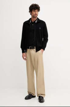 Хлопковый лонгслив BOSS H-Pleins 200