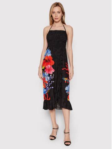 Desigual Літня сукня Pomelo 22SWMW20 Чорний Regular Fit Desigual Літня сукня Pomelo 22SWMW20 Чорний Regular Fit