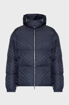 Мужская темно-синяя куртка с узором Синий 50 Karl Lagerfeld 554504.505016;690