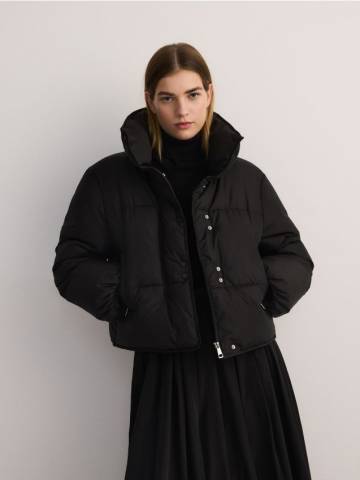 Reserved - Утеплена куртка oversize - чорний - 584AY-99X Reserved - Утеплена куртка oversize - чорний - 584AY-99X