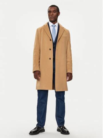 Boss Вовняне пальто H-Hyde 50525739 Бежевий Slim Fit Boss Вовняне пальто H-Hyde 50525739 Бежевий Slim Fit