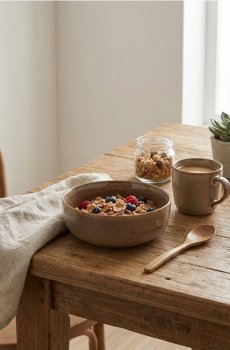 Миска з крапчастим візерунком - бежевий