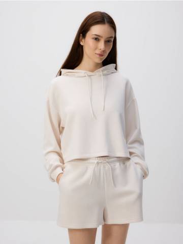 Reserved - Шорти з високим вмістом віскози - кремовий - YH608-01X