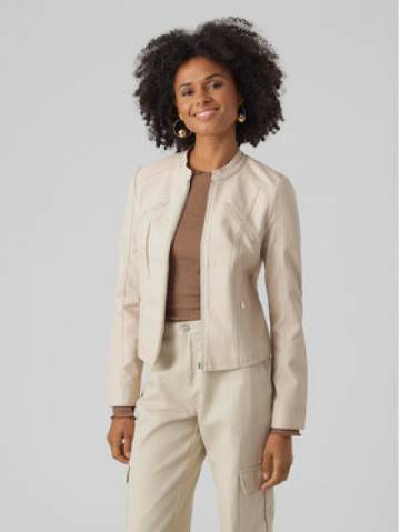 Vero Moda Куртка зі штучної шкіри Favodona 10288555 Бежевий Regular Fit Vero Moda Куртка зі штучної шкіри Favodona 10288555 Бежевий Regular Fit