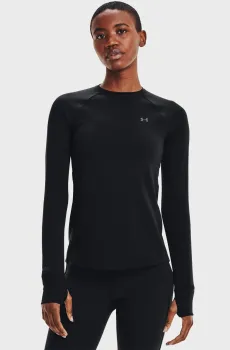 Женский черный термореглан UA Base Crew 2.0 Черный XXL Under Armour 1343321-001