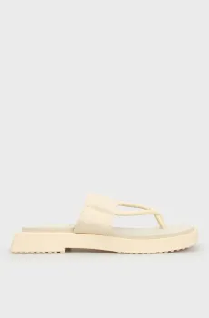 Женские бежевые вьетнамки SQ LOW WEDGE SANDAL ROPE Бежевый 39 Calvin Klein YW0YW01717