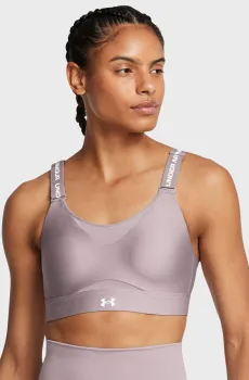 Женский серый топ UA Infinity High 2.0 Bra Серый XL (A-C) Under Armour 1384112-016