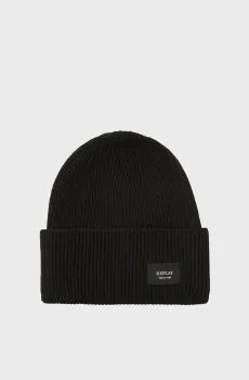 Черная шерстяная шапка Черный ONESIZE Replay AX4312.003.A7097