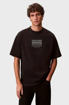 Мужская черная футболка MARCH SEASONAL FASHI Черный S Calvin Klein Jeans LV04RF823G