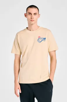 Мужская бежевая футболка Sun T-Shirt Бежевый XL New Balance MT6127ULABC